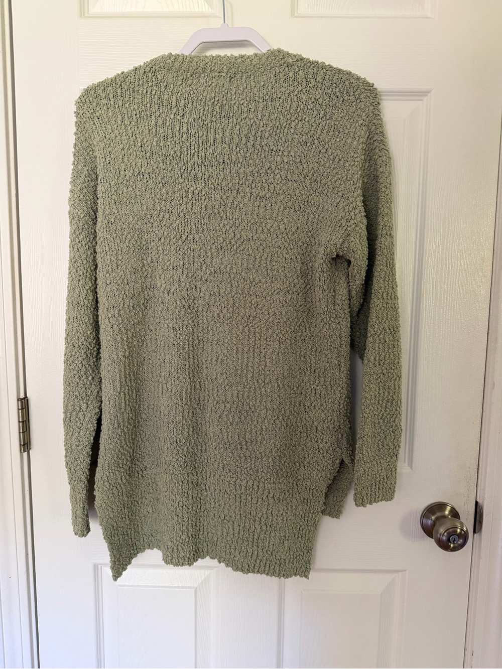 Textured Scoop Neck Sweater in Sage Green
